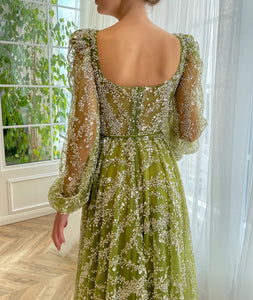 Evergreen Iris Gown