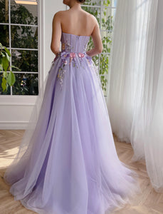 Lavender Floral Gown