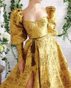 Teuta Matoshi Duriqui Sleeved Serafina Gown